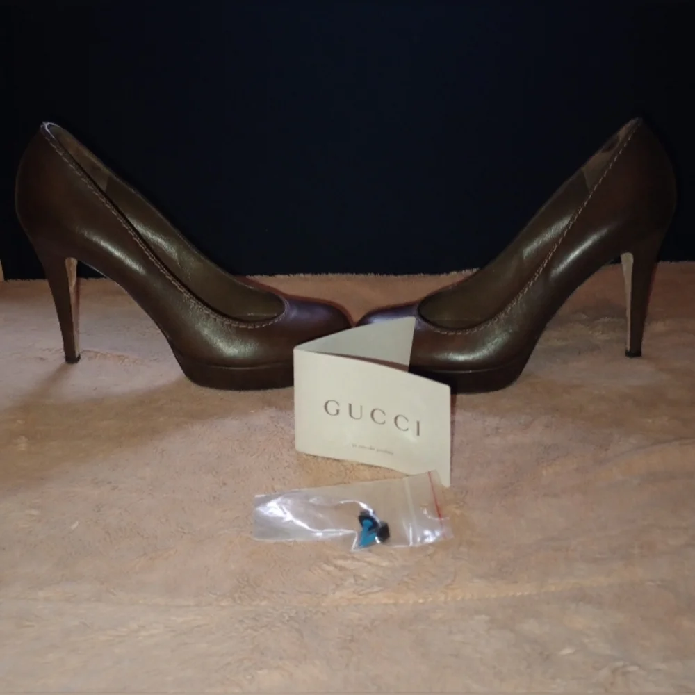 IOB Gucci Sadie Soft Winter Leaf Size 37 women's shoes - Picture 13 of 15